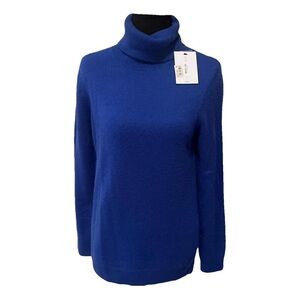 Bloomingdale's Vibrant Blue 100% Cashmere Turtleneck Sweater
